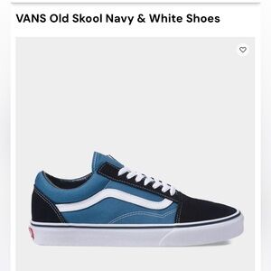 Vans Old School Navy & White Shoe
